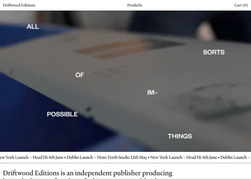 Driftwood Editions Website